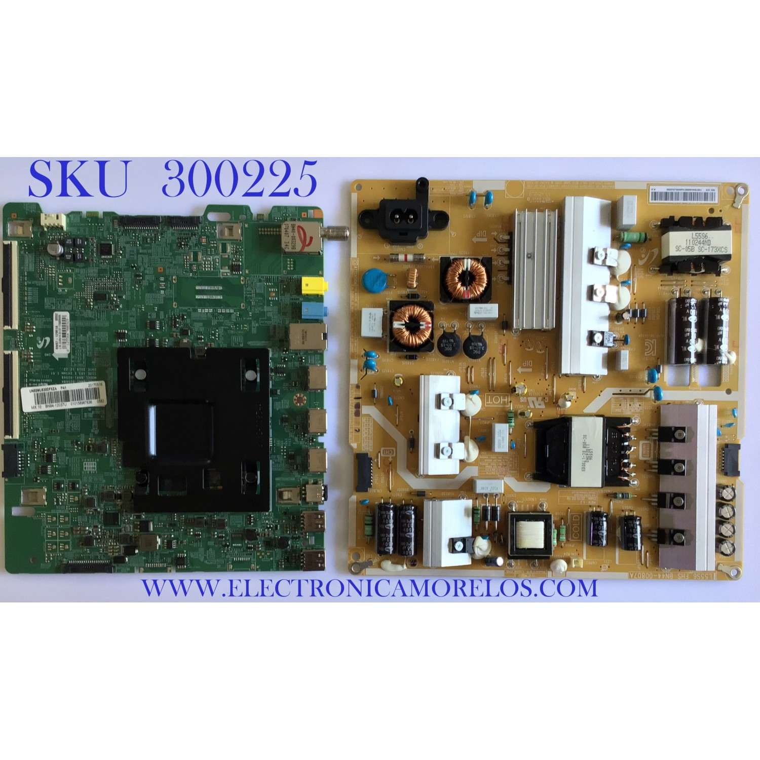 KIT DE TARJETAS PARA TV SAMSUNG / MAIN BN94-12037U / BN41-02568A / FUENTE BN44-00807A / L55S6_FHS / PANEL CY-GK055HGLV5H / MODELO UN55MU630DFXZA FA01